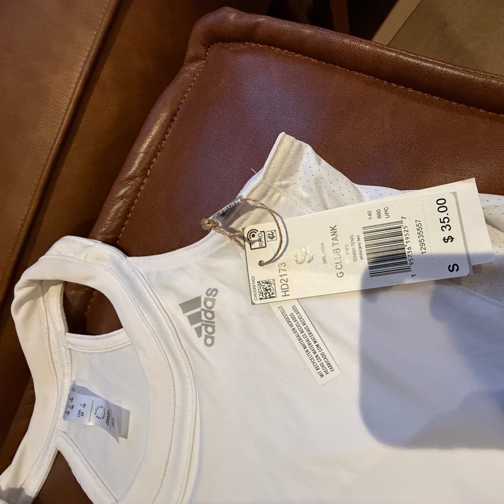 Adidas white tank